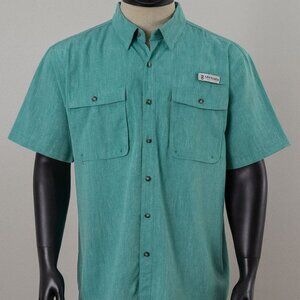 Magellan Outdoors Men's Teal Button Down Shirt Relaxed Fit